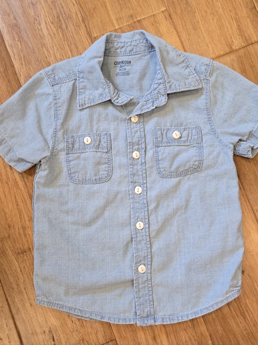 Oshkosh B'gosh Short Sleeve Button Down Toddler Shirt